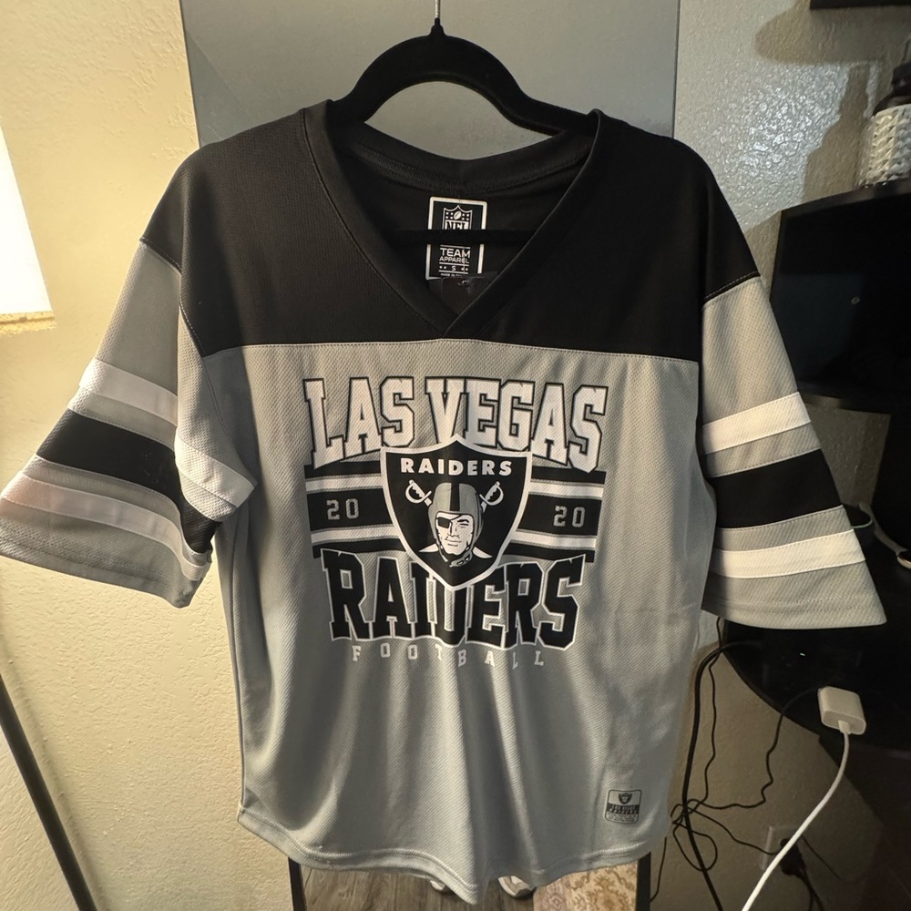 NFL Team Apparel Black and Gray Jersey